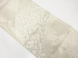 アンティーク　草花模様織り出し袋帯(材料)